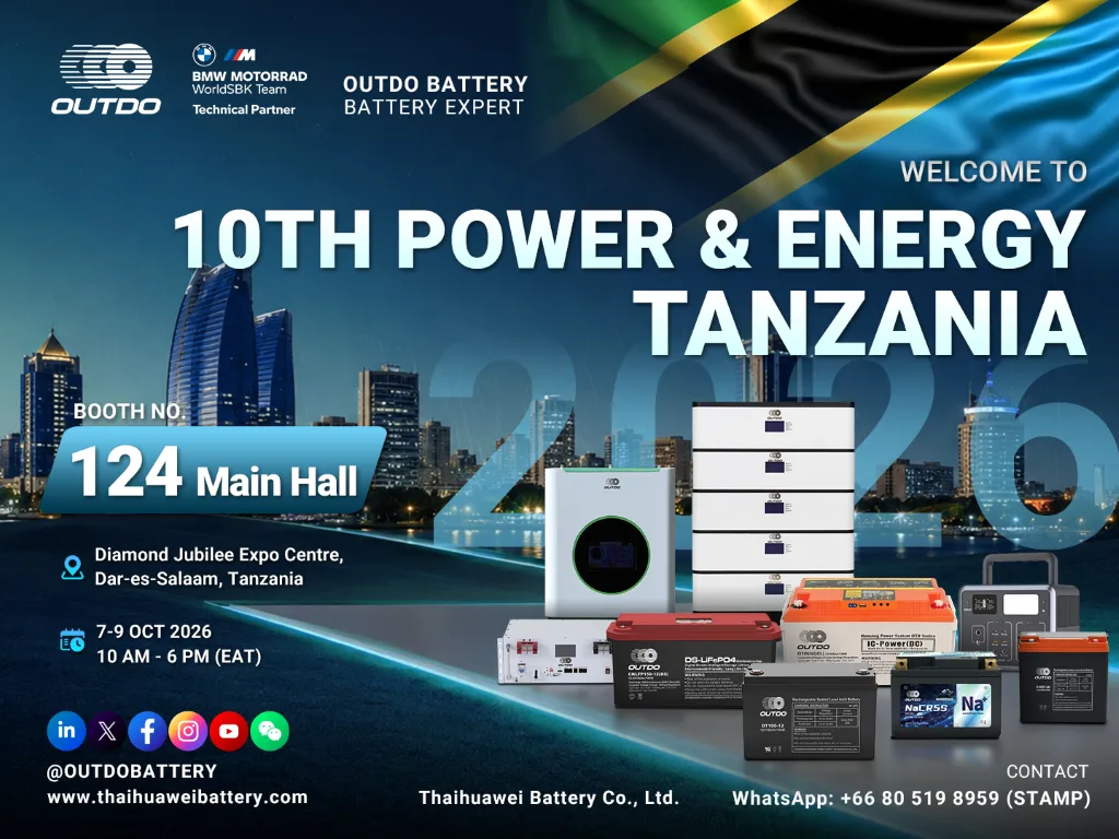 Thaihuawei Battery at the 10th Power & Energy Tanzania 2026 exhibition in Dar es Salaam