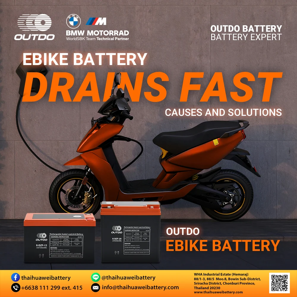 ebike battery drains fast causes and solutions with outdo ebike battery