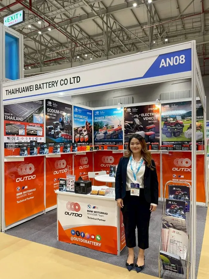 Thaihuawei Battery booth at Automechanika Ho Chi Minh City 2026 — Day 1.