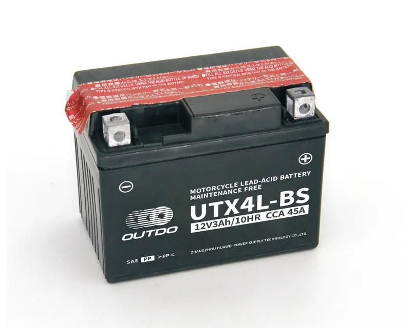 UTX4L-BS 12V 3Ah dry-charged motorcycle battery