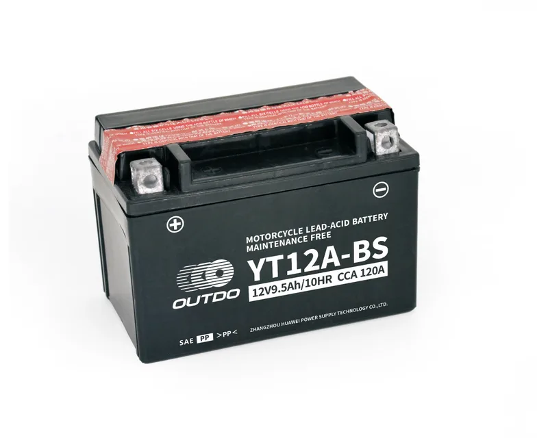 YT12A-BS 12V 9.5Ah dry-charged motorcycle battery
