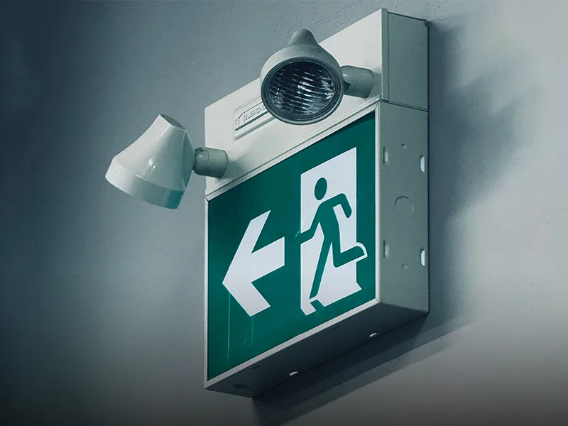 OUTDO energy storage battery powering emergency lighting and safety systems