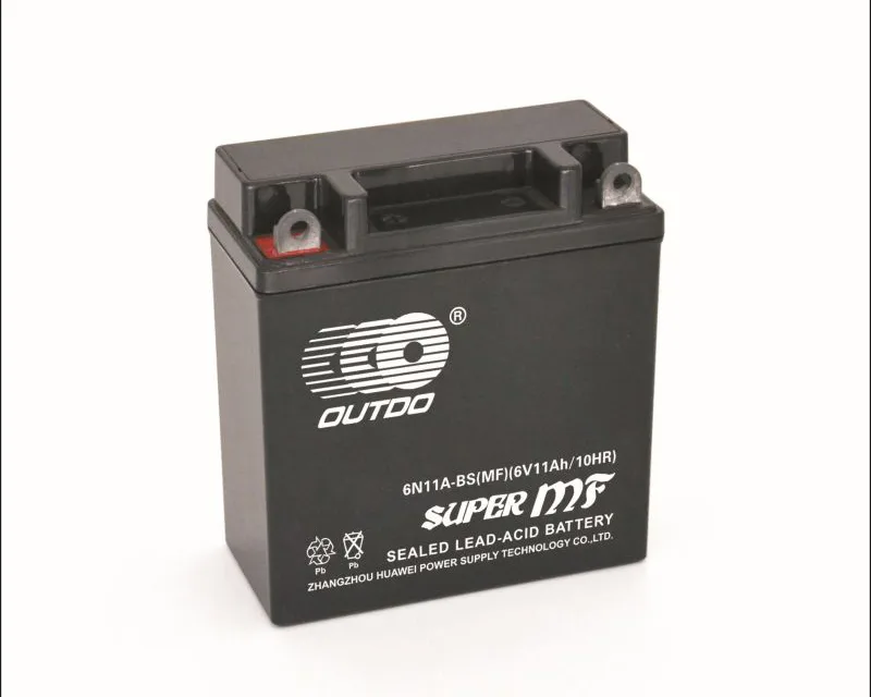 6N11A-BS(MF) 6V 11Ah maintenance-free motorcycle battery