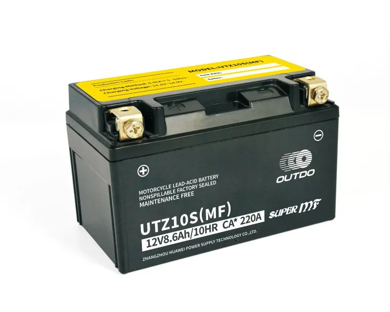 UTZ10S(MF) 12V 8.6Ah maintenance-free motorcycle battery