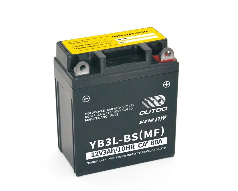 YB3L-BS(MF) 12V 3Ah maintenance-free motorcycle battery