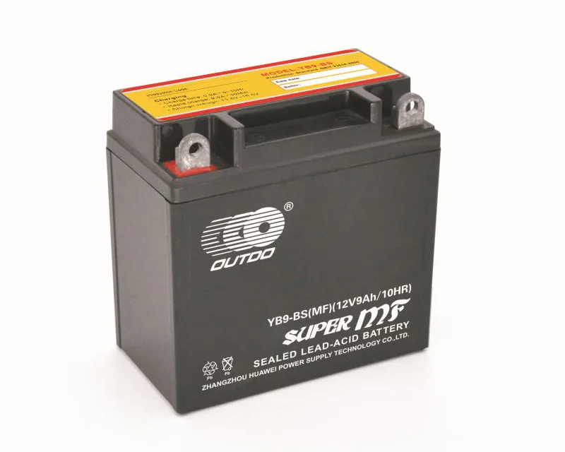YB9-BS(MF) 12V 9Ah maintenance-free motorcycle battery