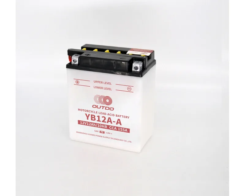 YB12A-A 12V 12Ah dry-charged flooded motorcycle battery