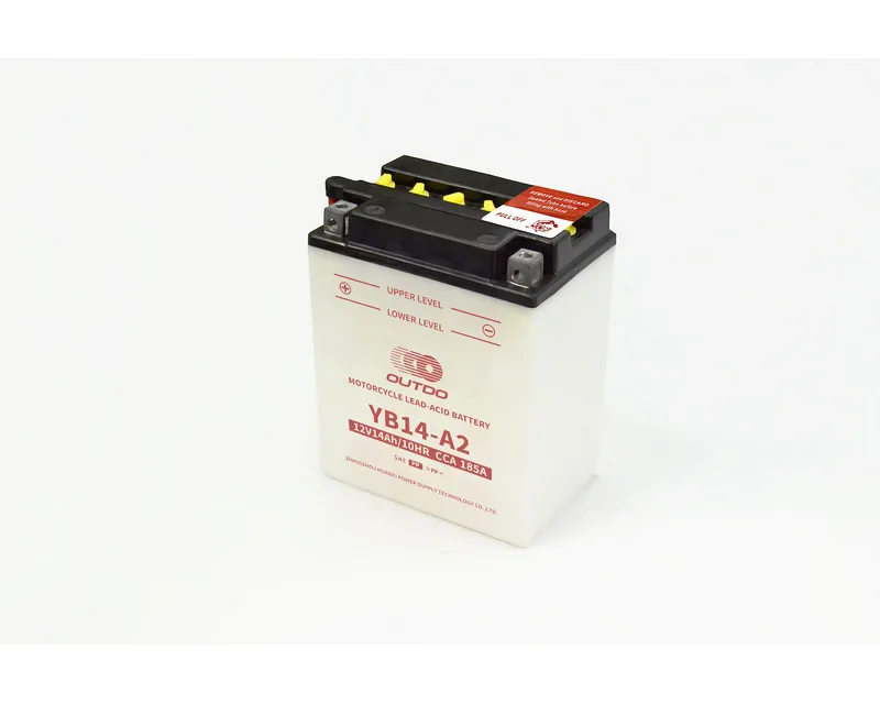 YB14-A2 12V 14Ah dry-charged flooded motorcycle battery