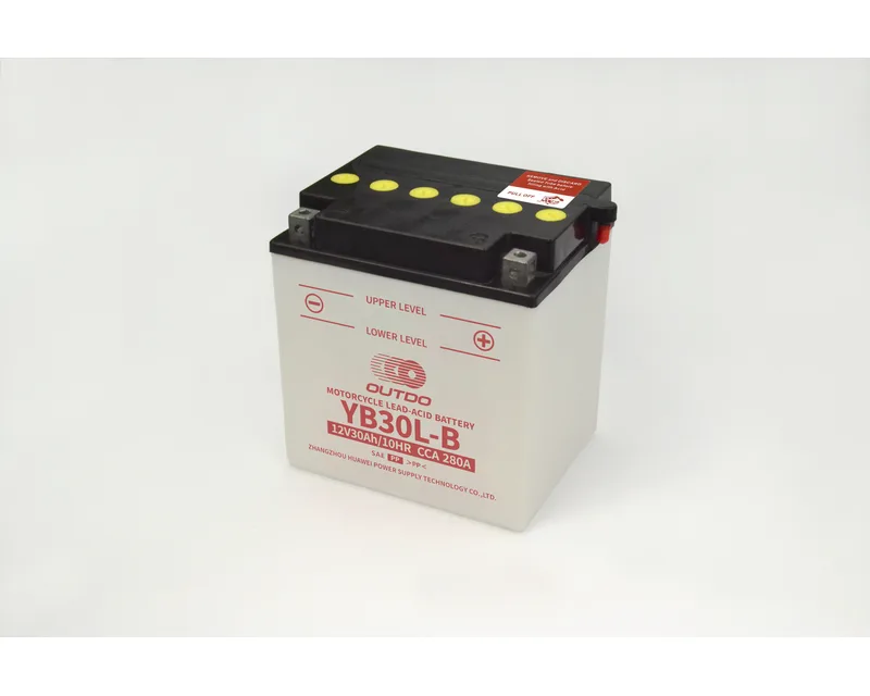 YB30L-B 12V 30Ah dry-charged flooded motorcycle battery