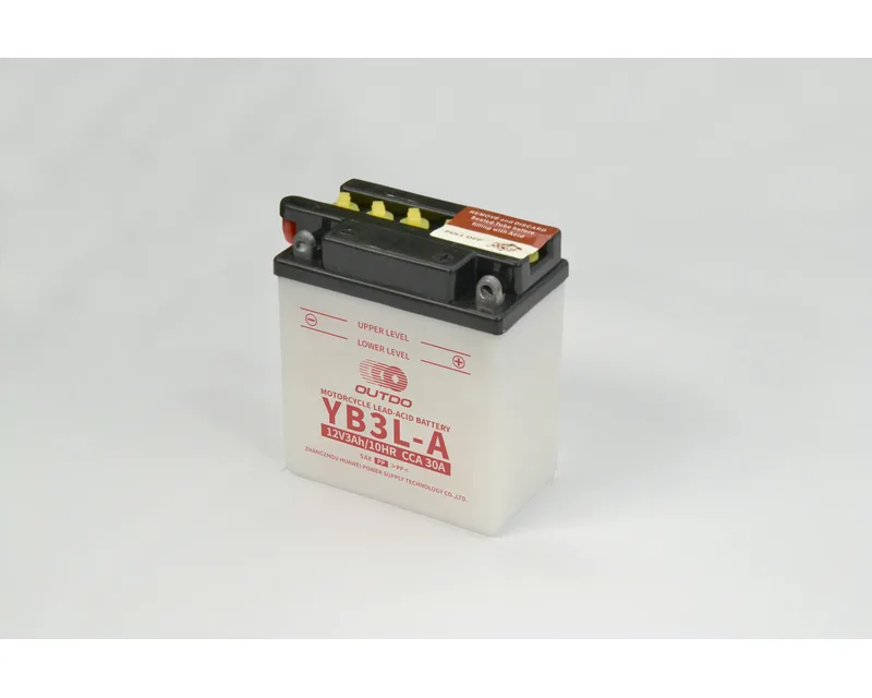 YB3L-A 12V 3Ah dry-charged flooded motorcycle battery
