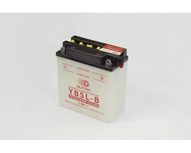 YB5L-B 12V 5Ah dry-charged flooded motorcycle battery