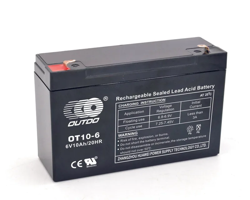 OT10-6 6V 10Ah sealed lead-acid battery
