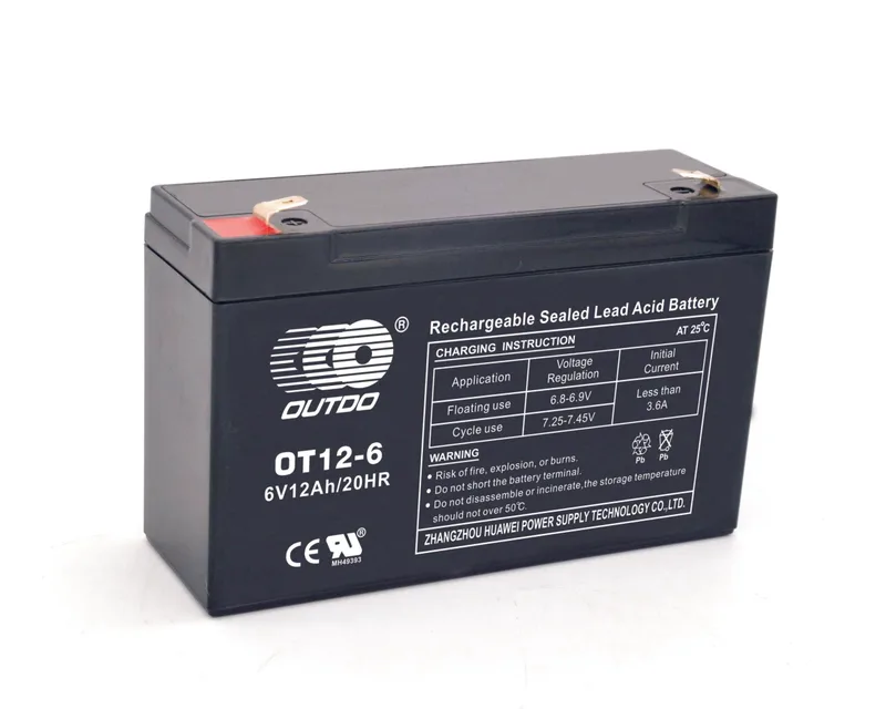 OT12-6 6V 12Ah sealed lead-acid battery