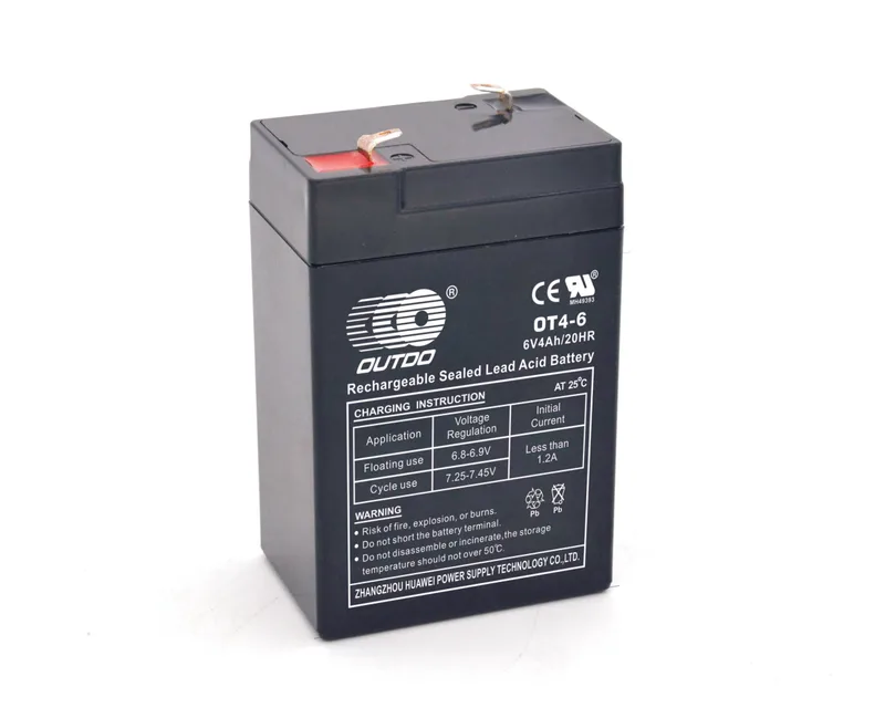 OT4-6 6V 4Ah sealed lead-acid battery
