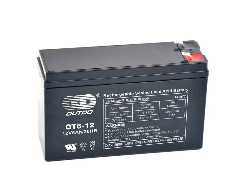 OT6-12 12V 6Ah sealed lead-acid battery