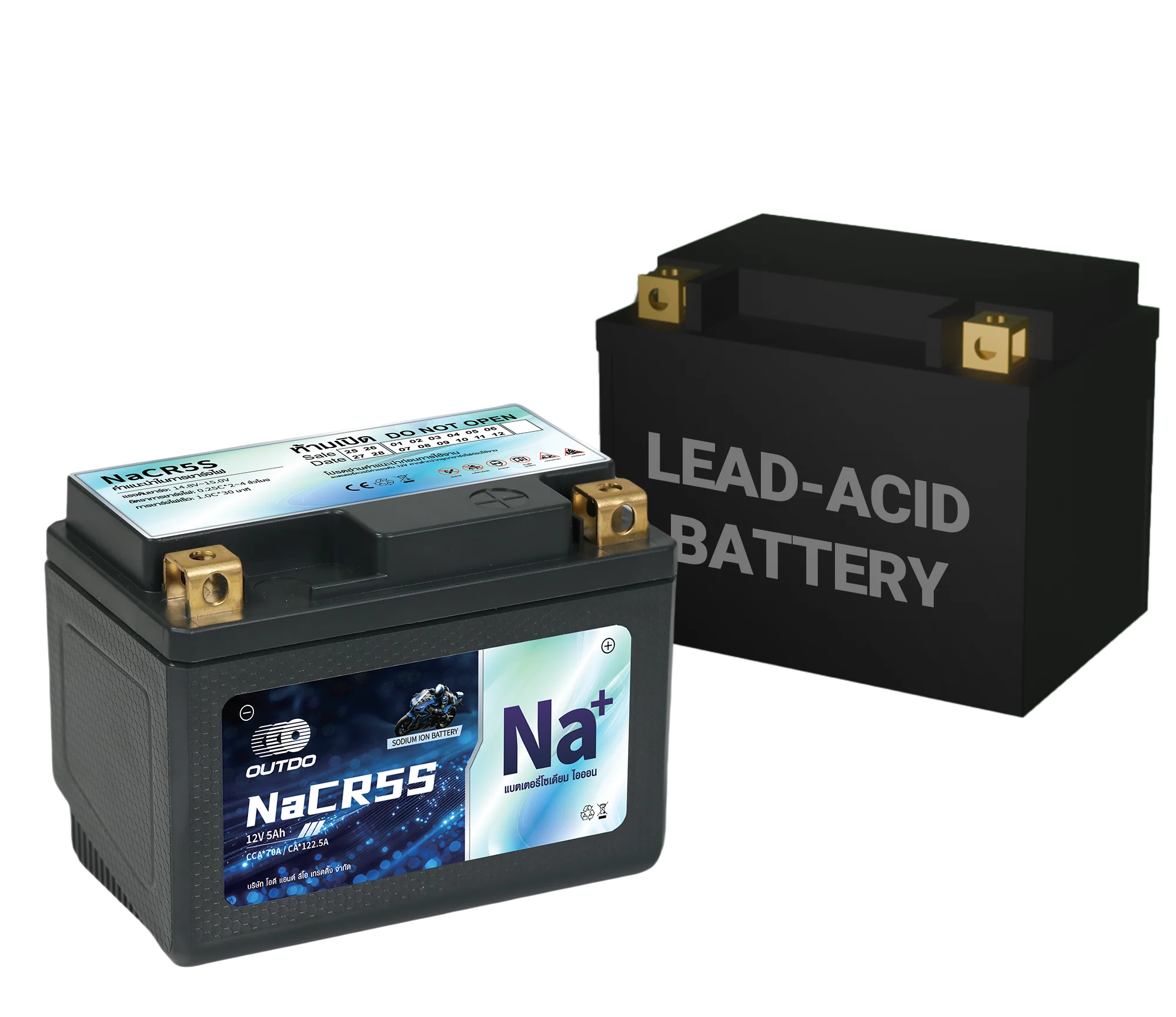 Sodium-ion battery weighs less than 60% compared to lead-acid battery